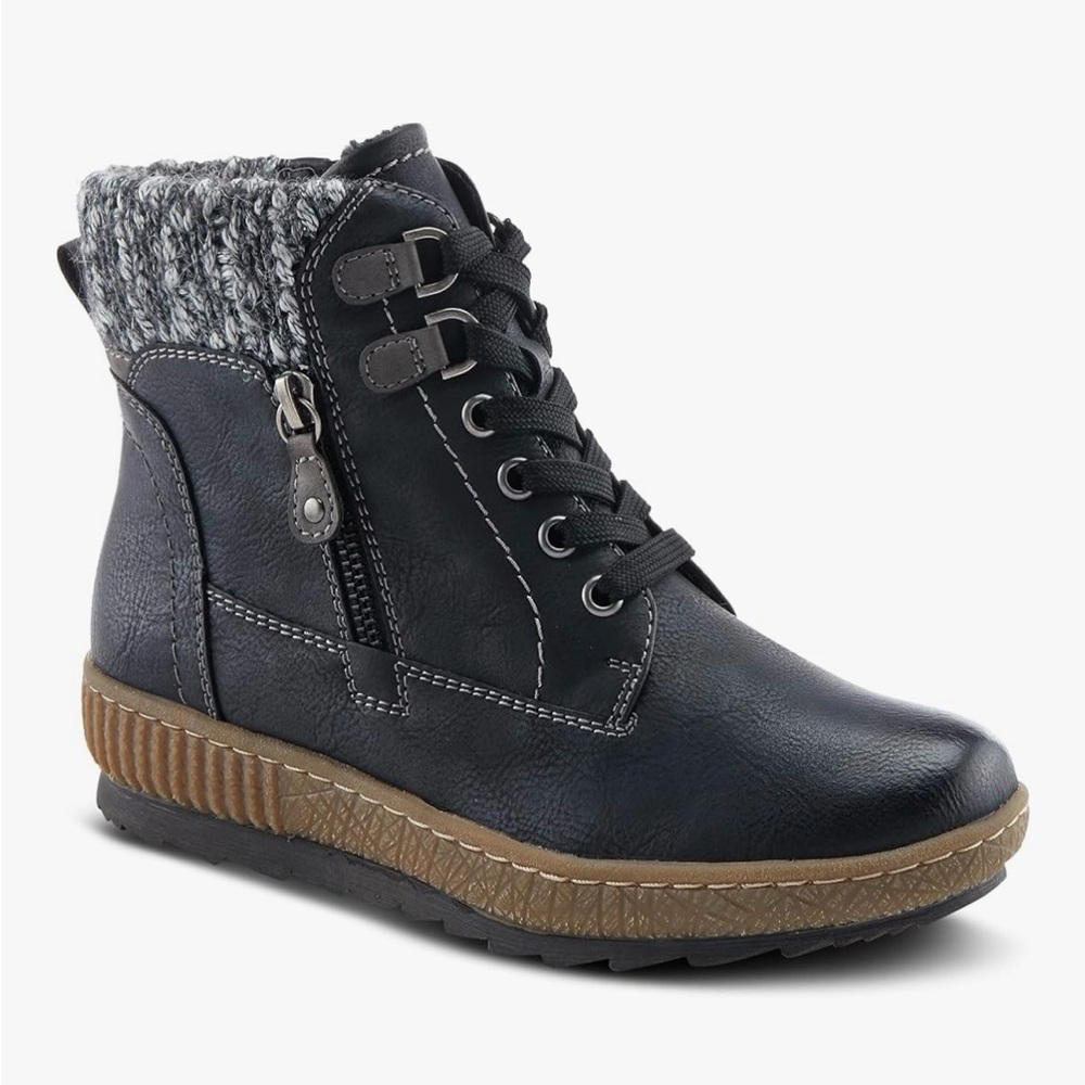 Spring Step Black and Gray Ankle Boots Sz.9.5-10